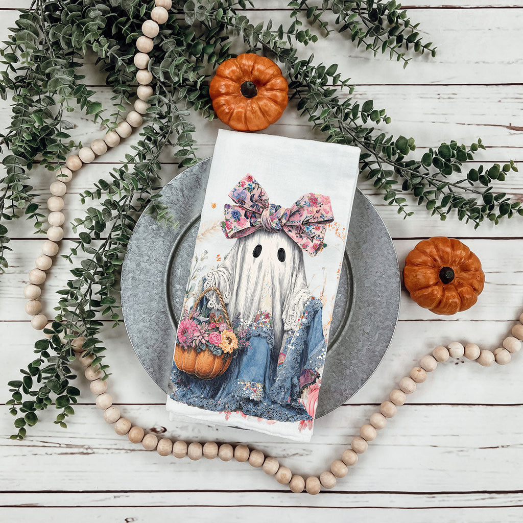 Floral Ghost Kitchen Towel