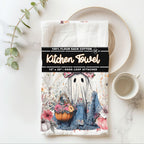 Floral Ghost Kitchen Towel