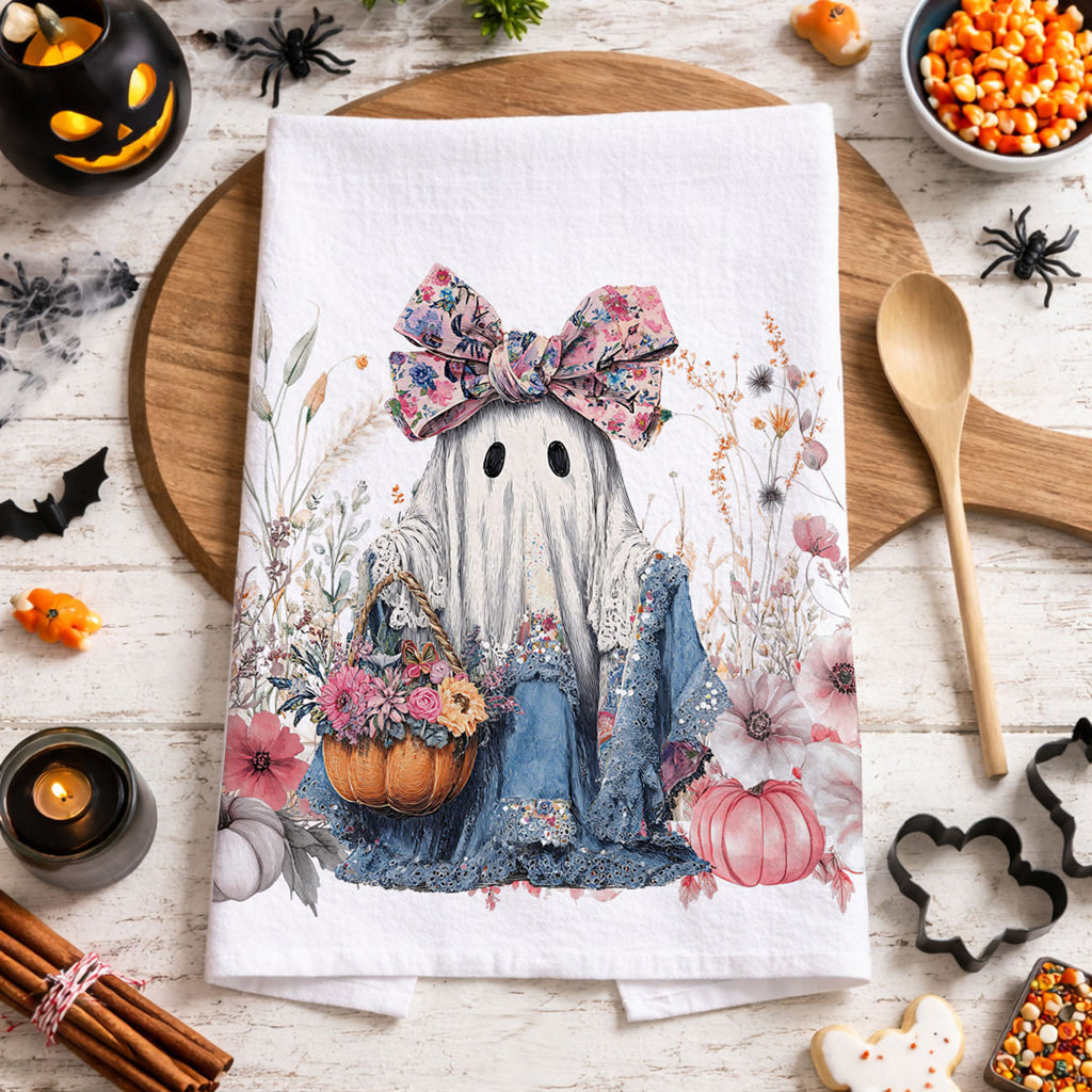 Floral Ghost Kitchen Towel