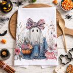 Floral Ghost Kitchen Towel