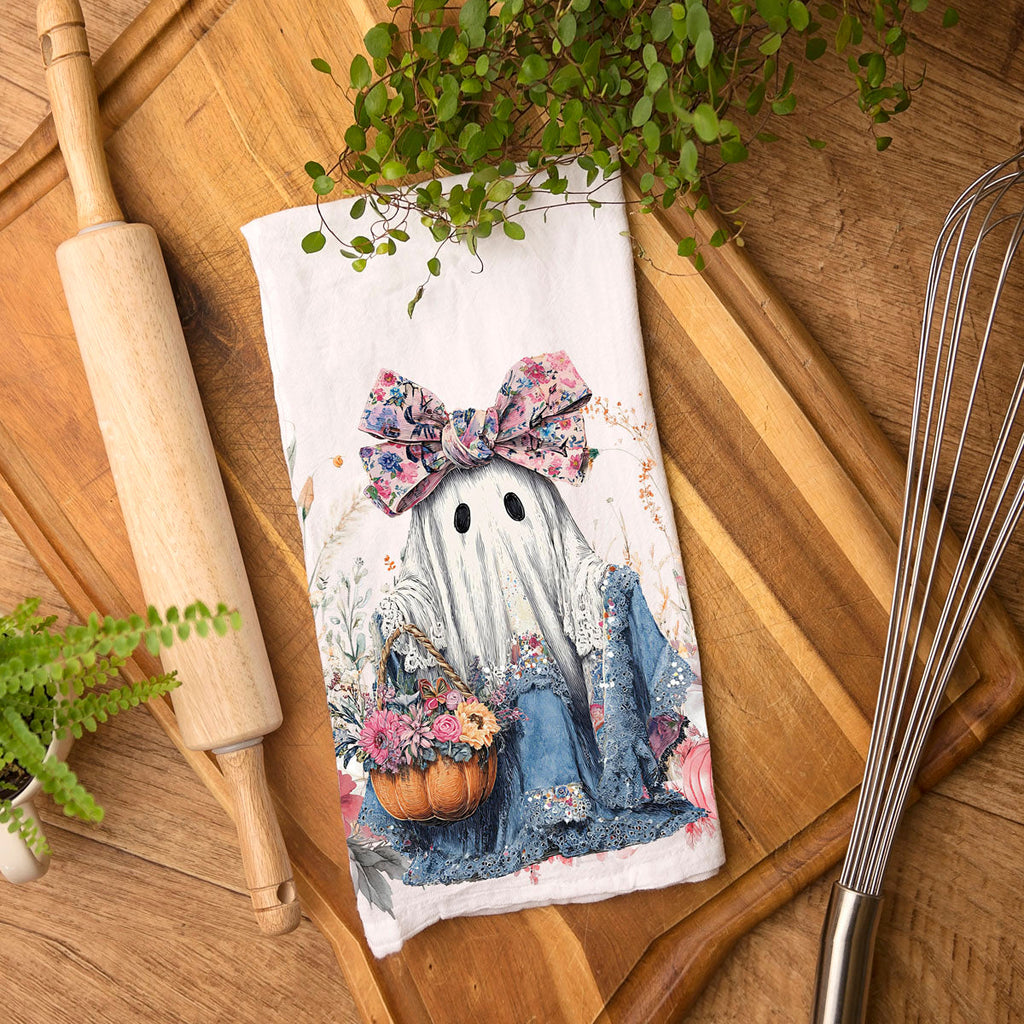 Floral Ghost Kitchen Towel