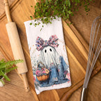 Floral Ghost Kitchen Towel