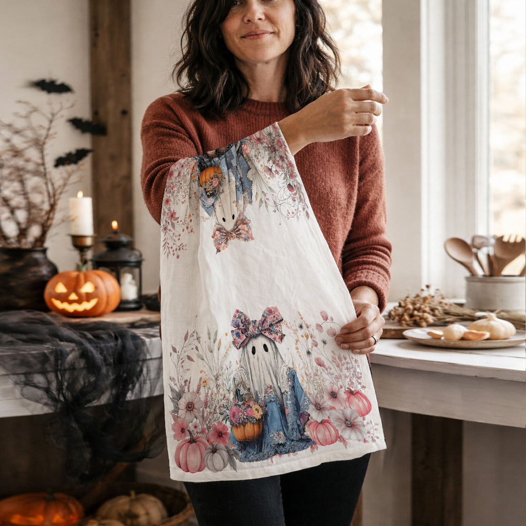 Floral Ghost Kitchen Towel