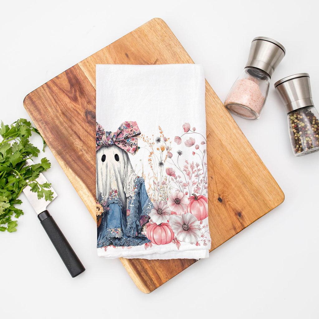 Floral Ghost Kitchen Towel