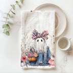 Floral Ghost Kitchen Towel