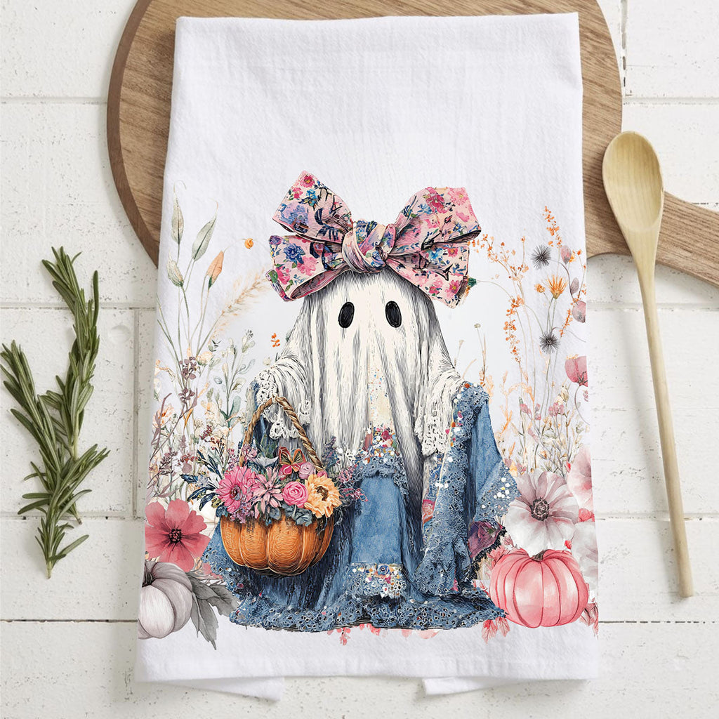 Floral Ghost Kitchen Towel