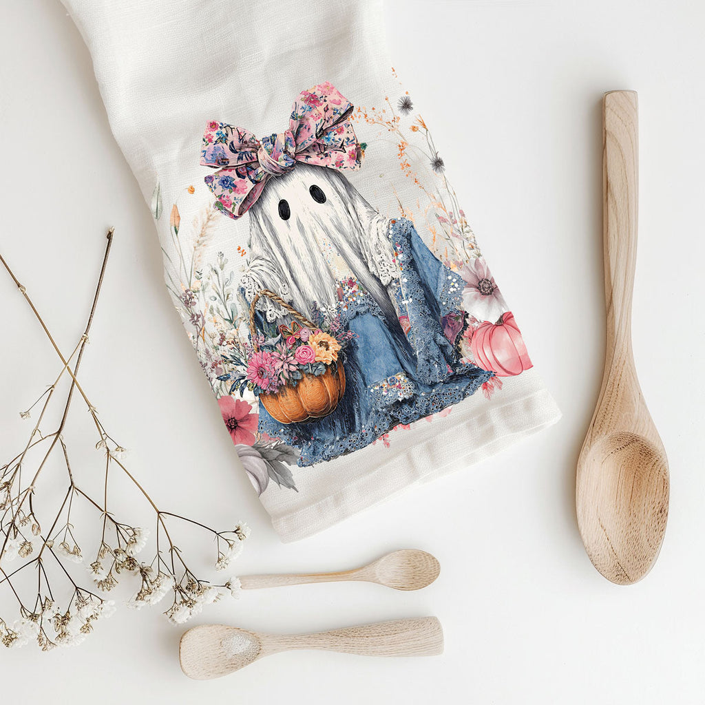 Floral Ghost Kitchen Towel