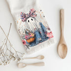 Floral Ghost Kitchen Towel