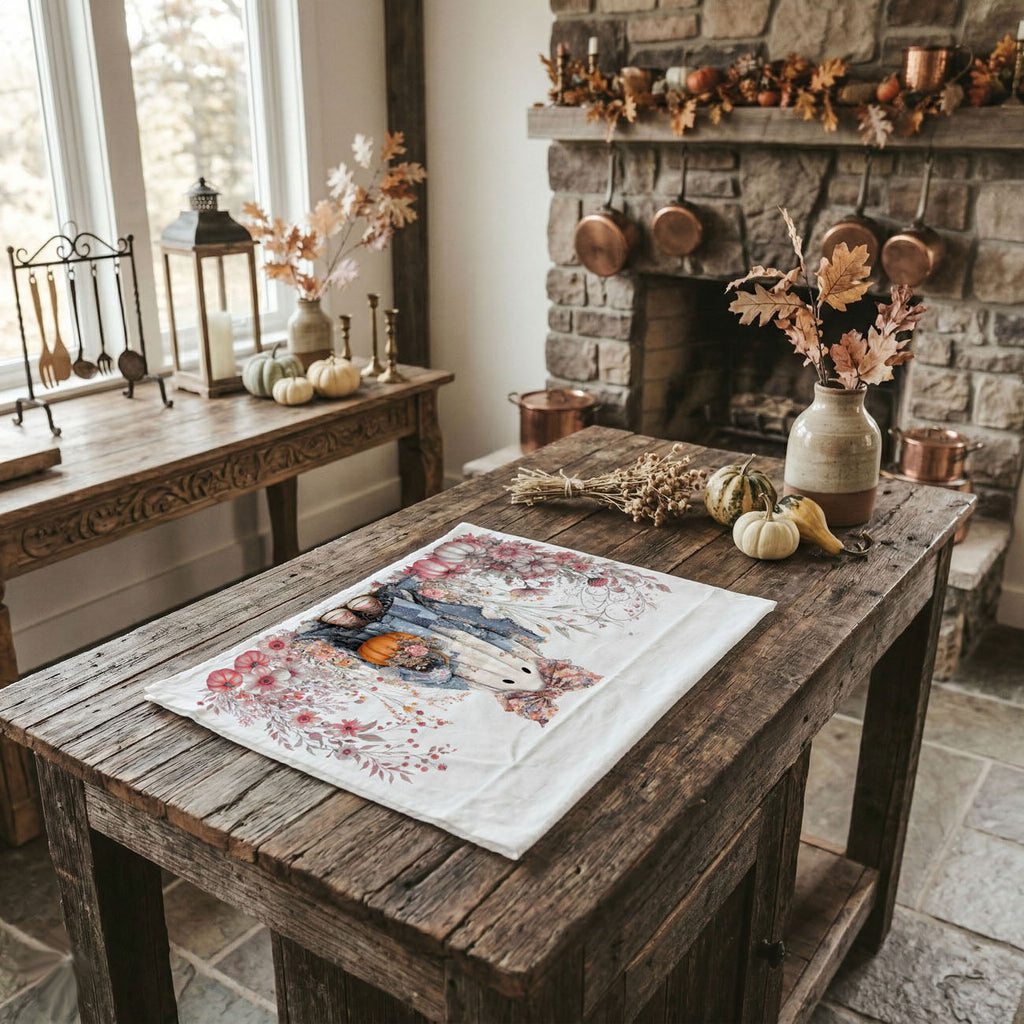 Floral Ghost Kitchen Towel