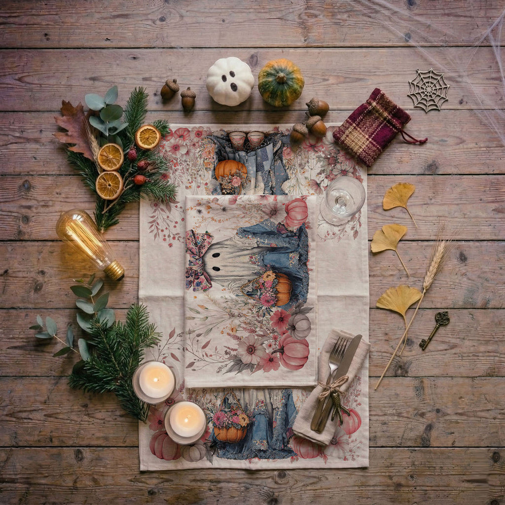 Floral Ghost Kitchen Towel