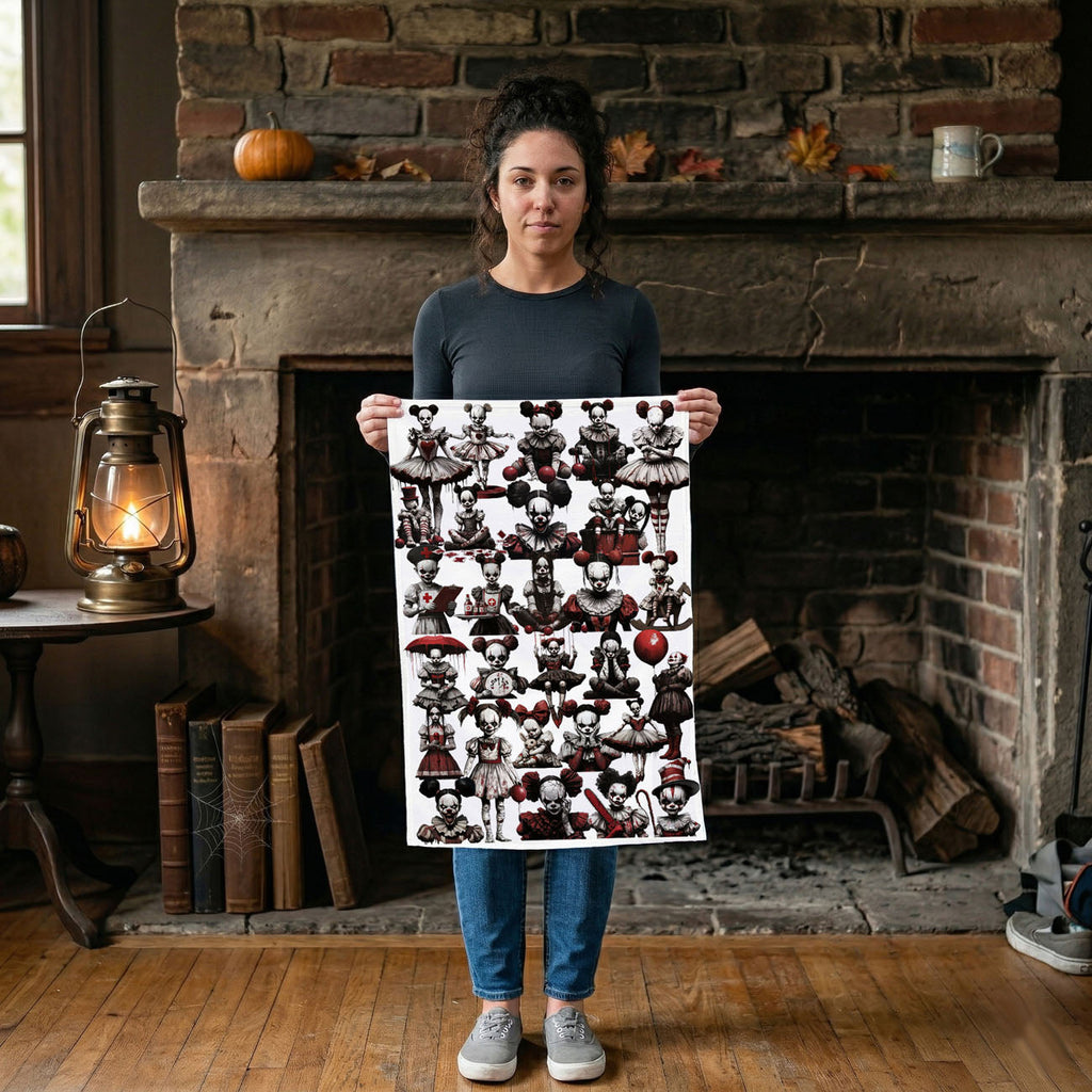 Creepy Clown Dolls Kitchen Towel