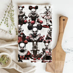 Creepy Clown Dolls Kitchen Towel