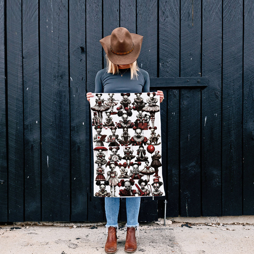 Creepy Clown Dolls Kitchen Towel