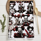 Creepy Clown Dolls Kitchen Towel