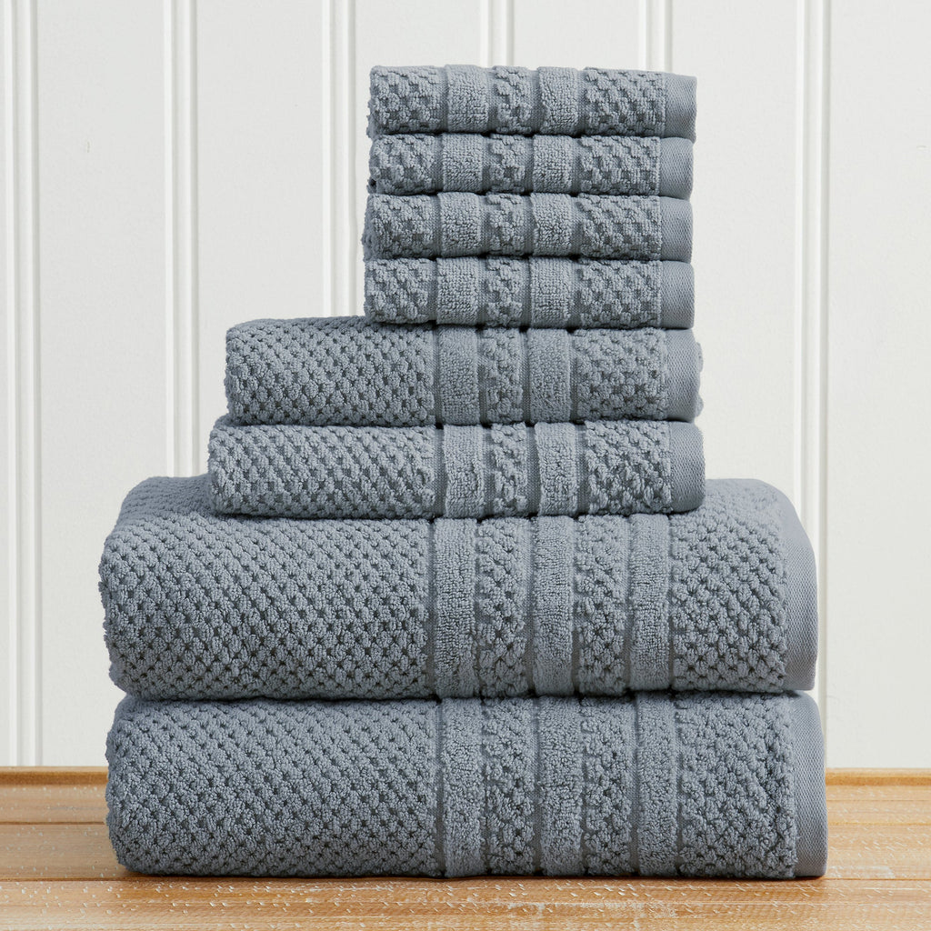 Giuliana Collection Checkered Jacquard Bath Towel Set
