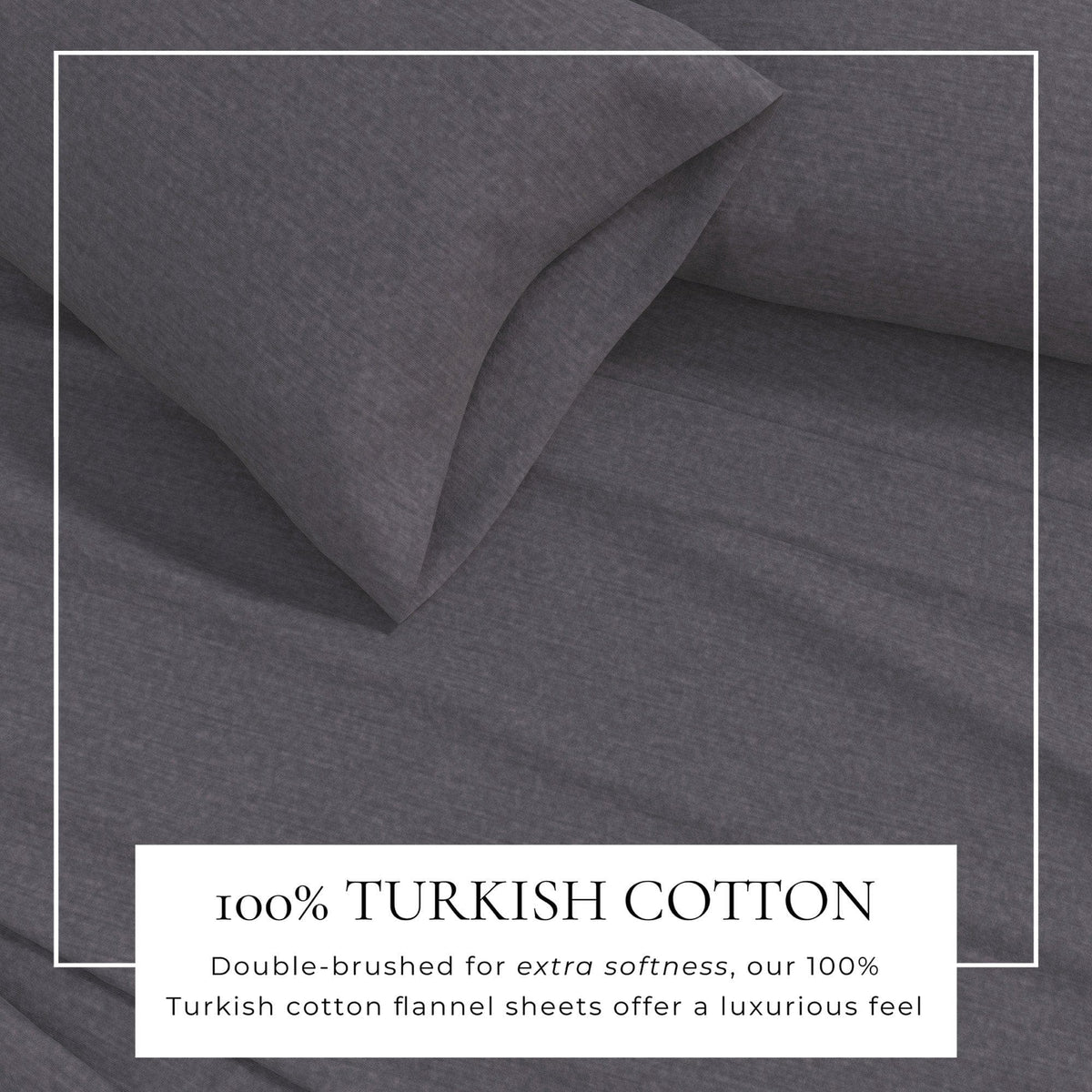 Anders Heathered Solid Cotton Blend Flannel Sheet Set