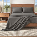 Anders Heathered Solid Cotton Blend Flannel Sheet Set