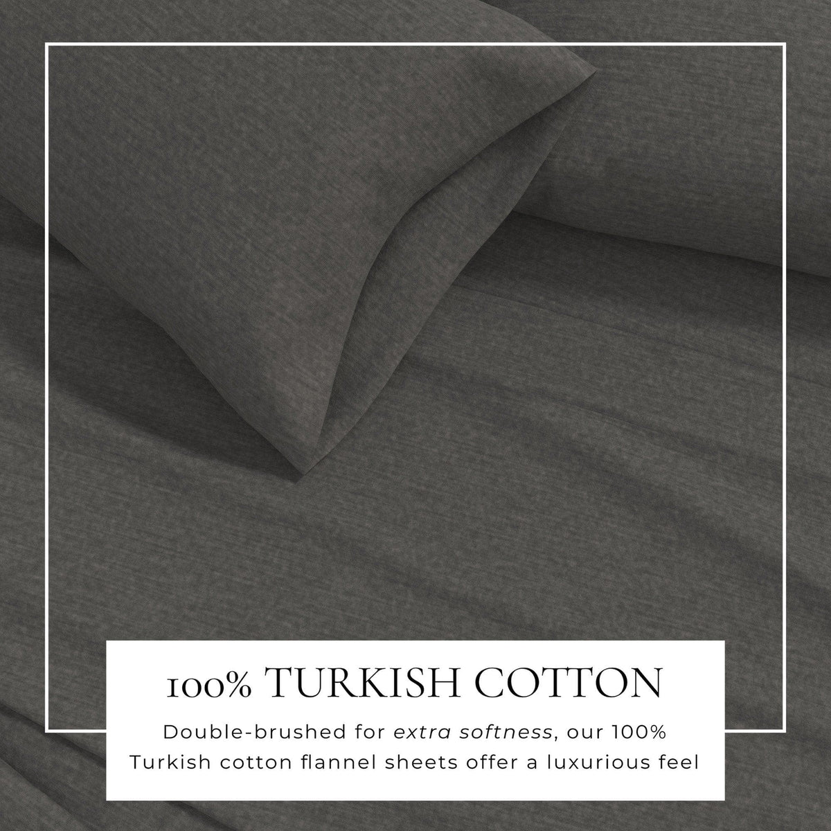 Anders Heathered Solid Cotton Blend Flannel Sheet Set