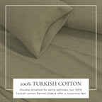 Anders Heathered Solid Cotton Blend Flannel Sheet Set