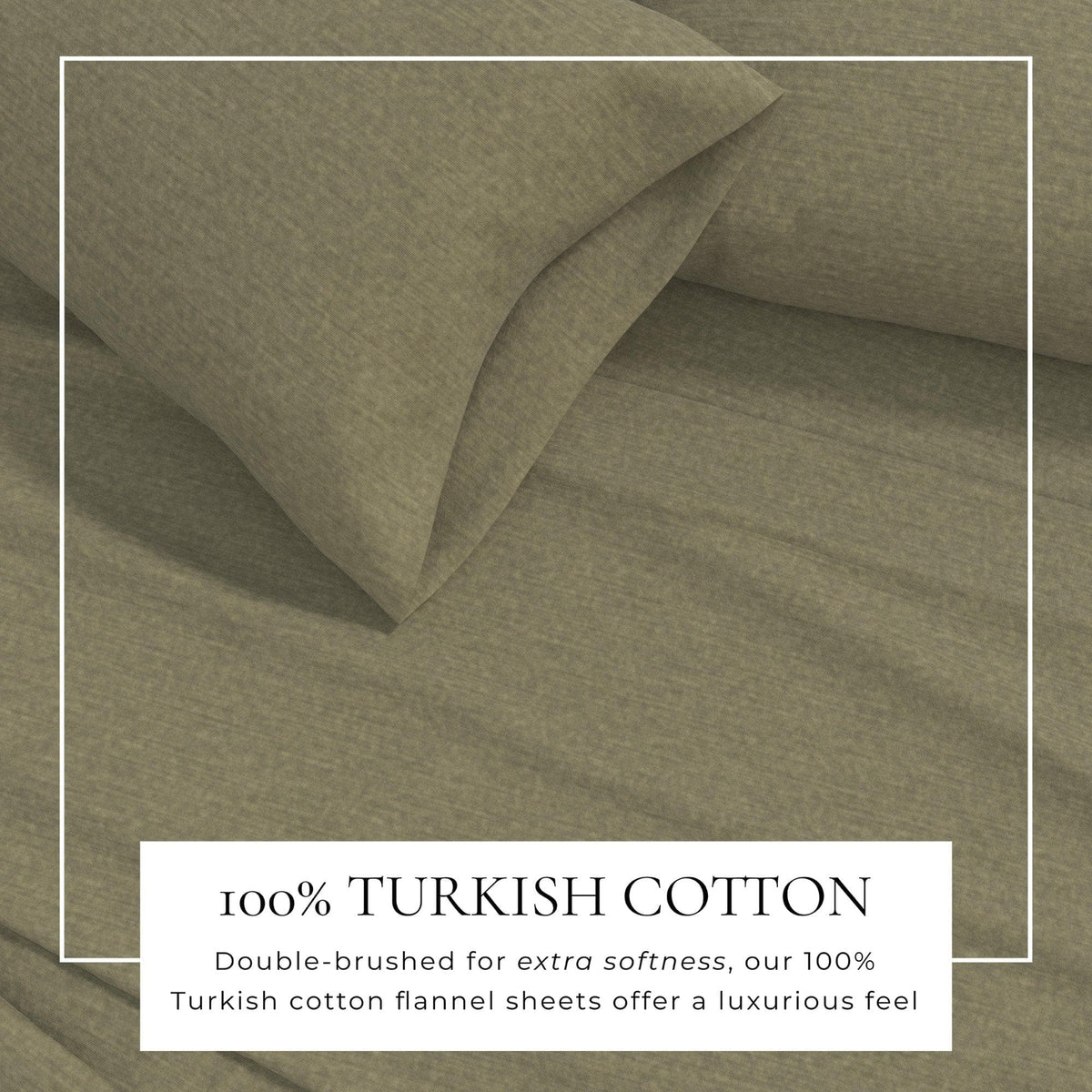 Anders Heathered Solid Cotton Blend Flannel Sheet Set