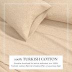 Anders Heathered Solid Cotton Blend Flannel Sheet Set