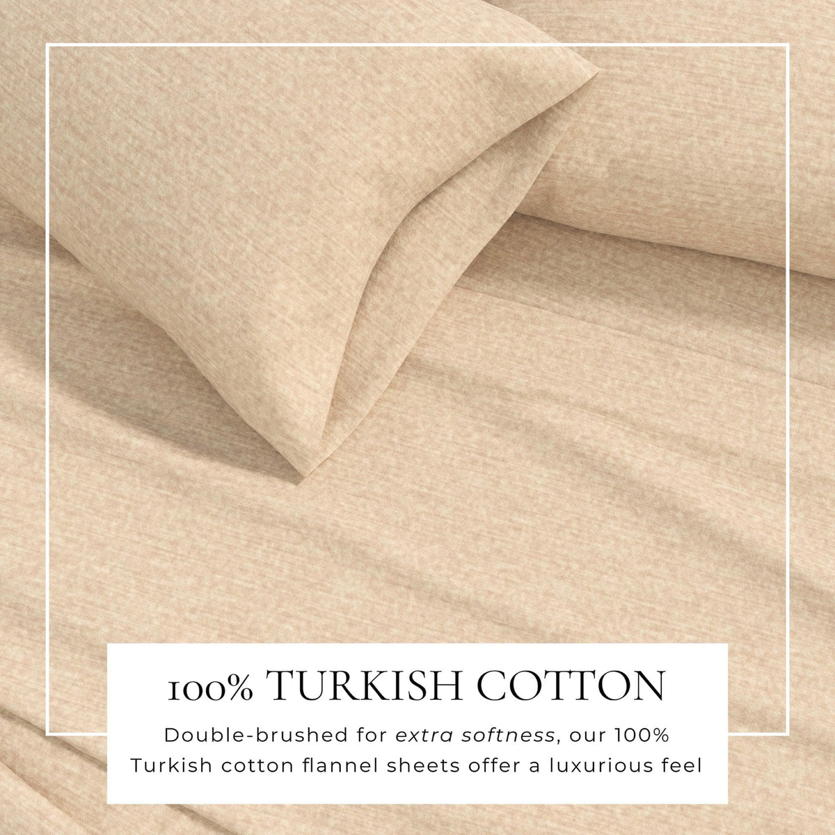 Anders Heathered Solid Cotton Blend Flannel Sheet Set