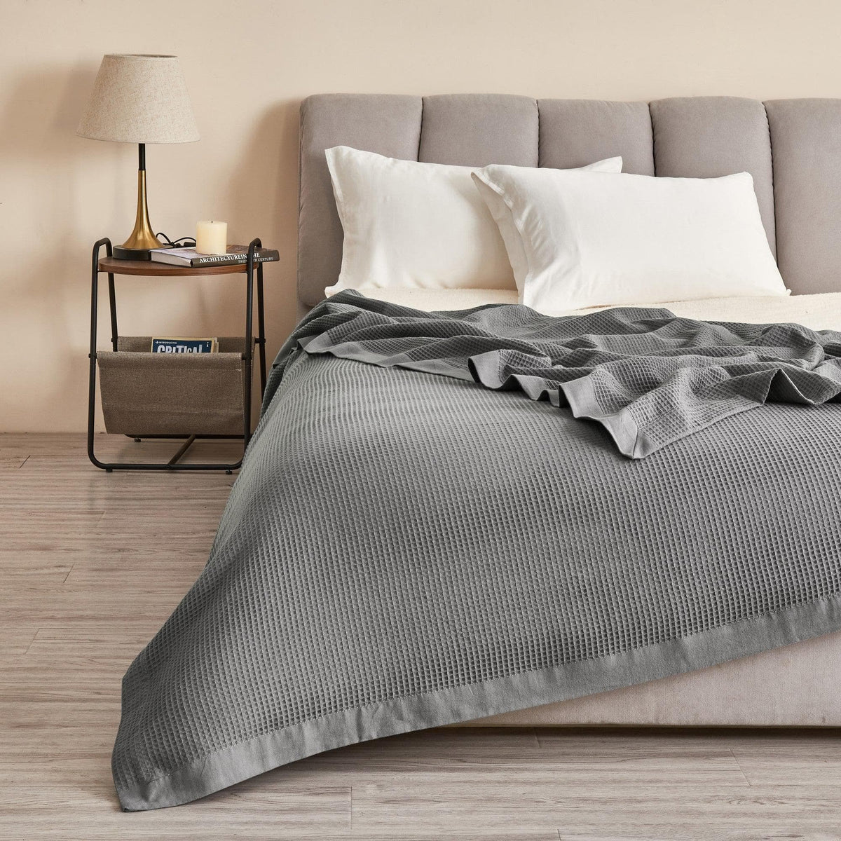 Hazel Cotton Waffle Weave Blanket