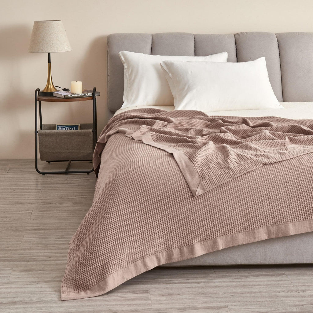 Hazel Cotton Waffle Weave Blanket