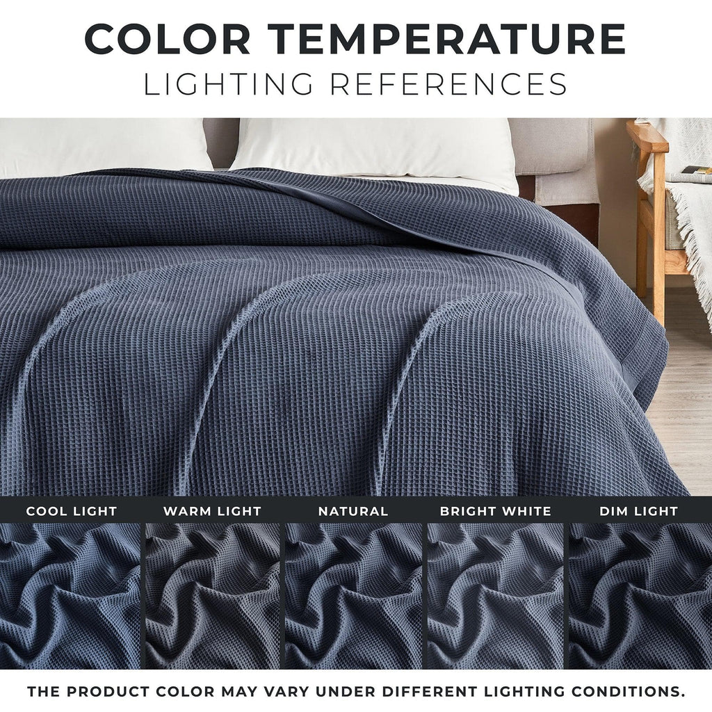 Hazel Cotton Waffle Weave Blanket