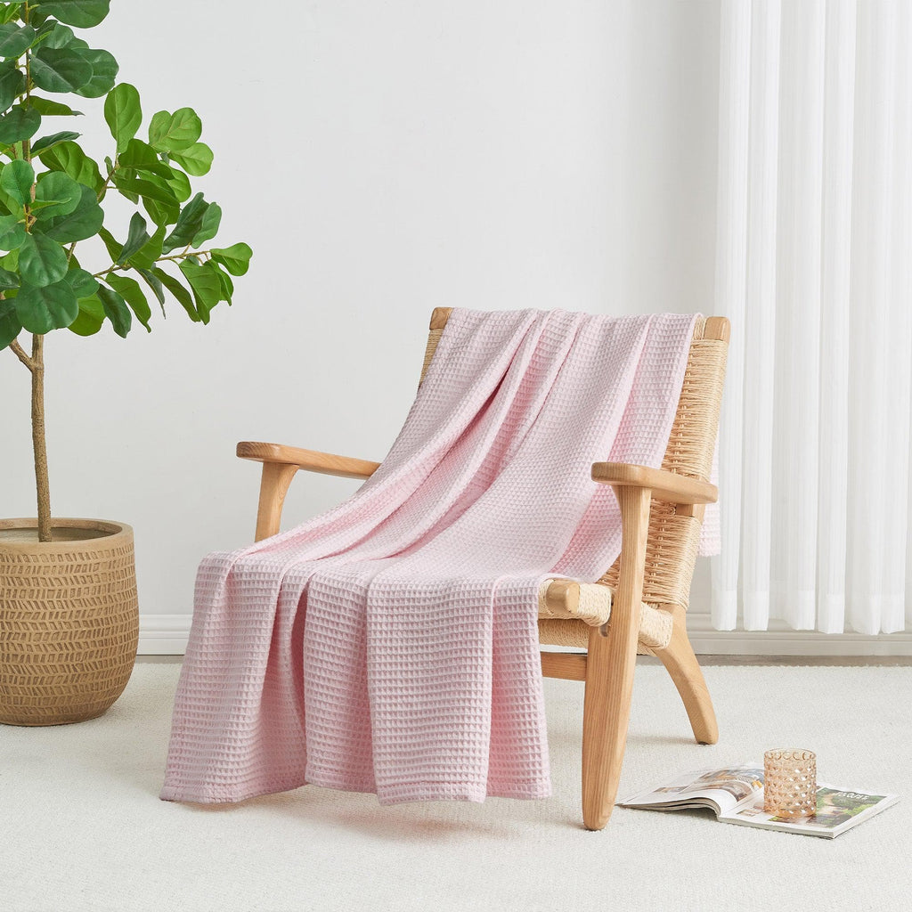 Mikala Cotton Waffle Weave Blanket