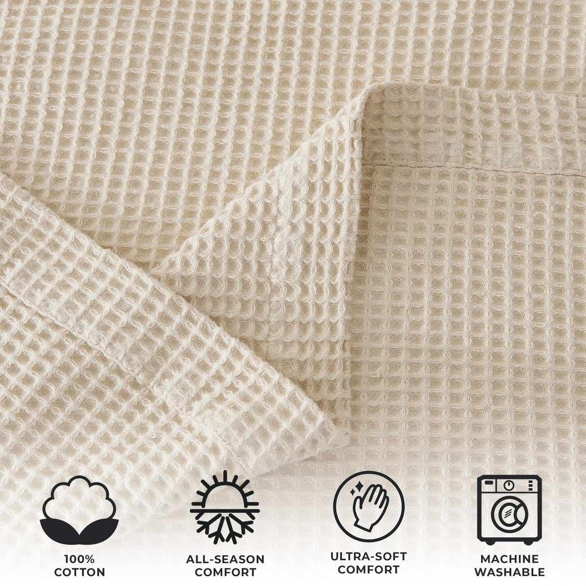 Mikala Cotton Waffle Weave Blanket