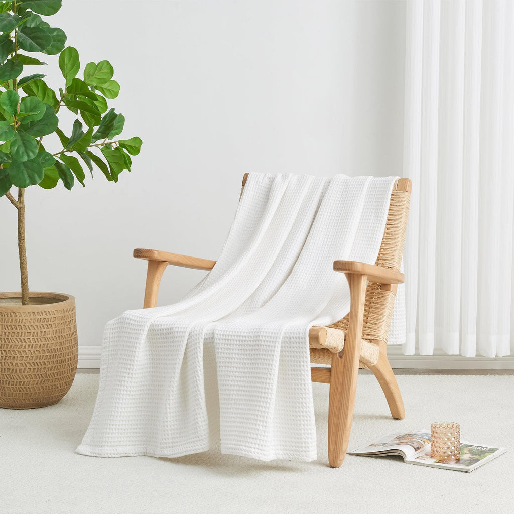 Mikala Cotton Waffle Weave Blanket