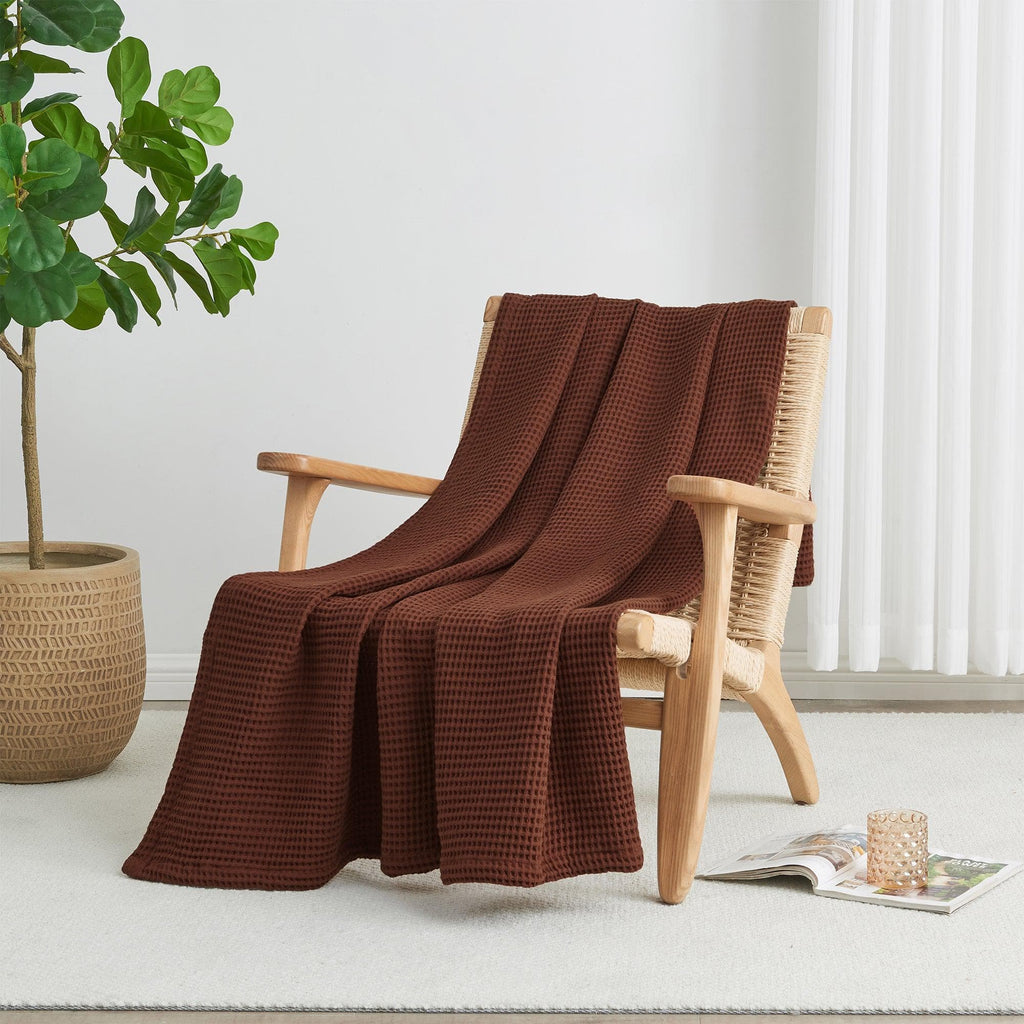 Mikala Cotton Waffle Weave Blanket