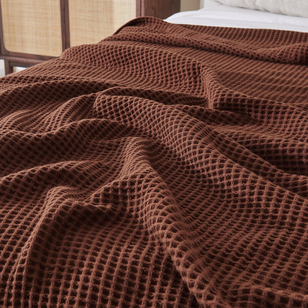 Mikala Cotton Waffle Weave Blanket