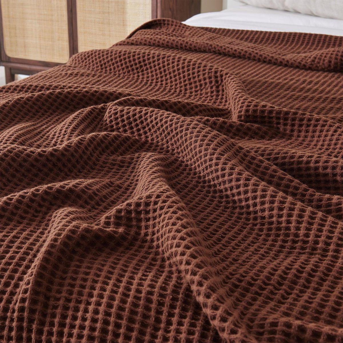 Mikala Cotton Waffle Weave Blanket