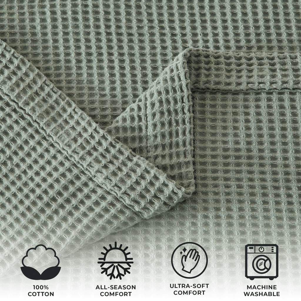 Mikala Cotton Waffle Weave Blanket