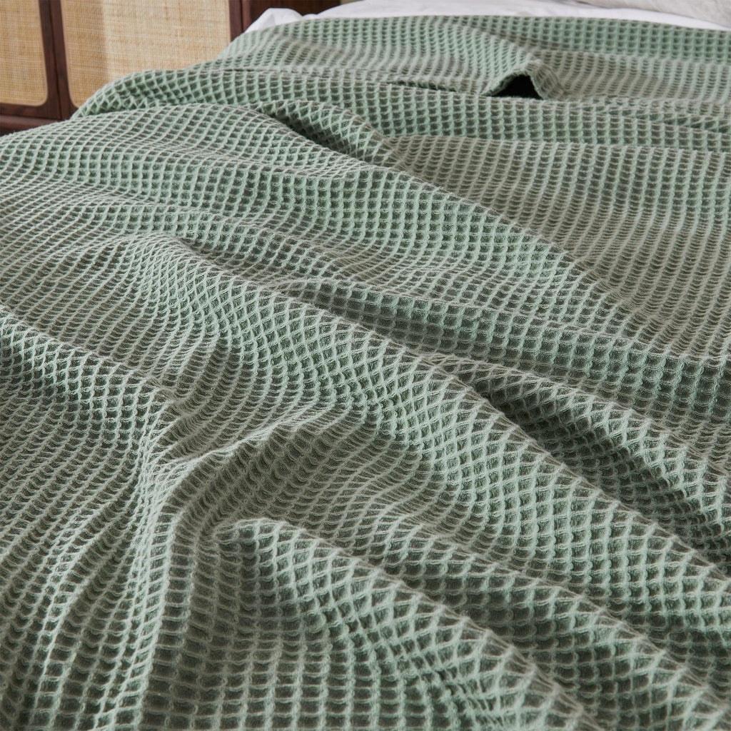Mikala Cotton Waffle Weave Blanket