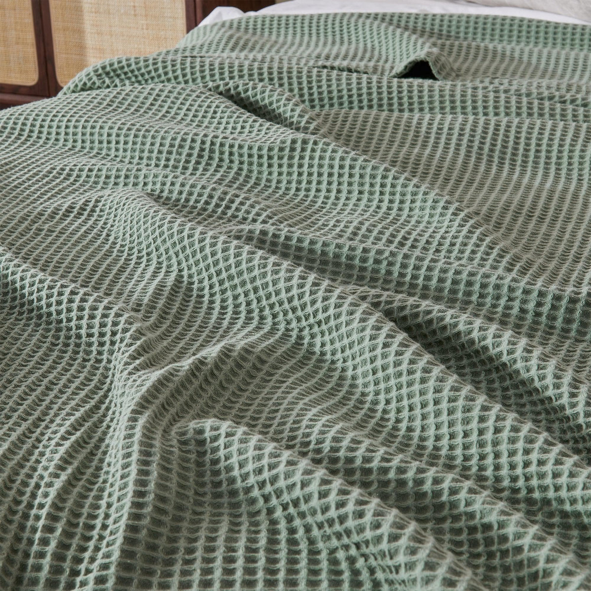 Mikala Cotton Waffle Weave Blanket