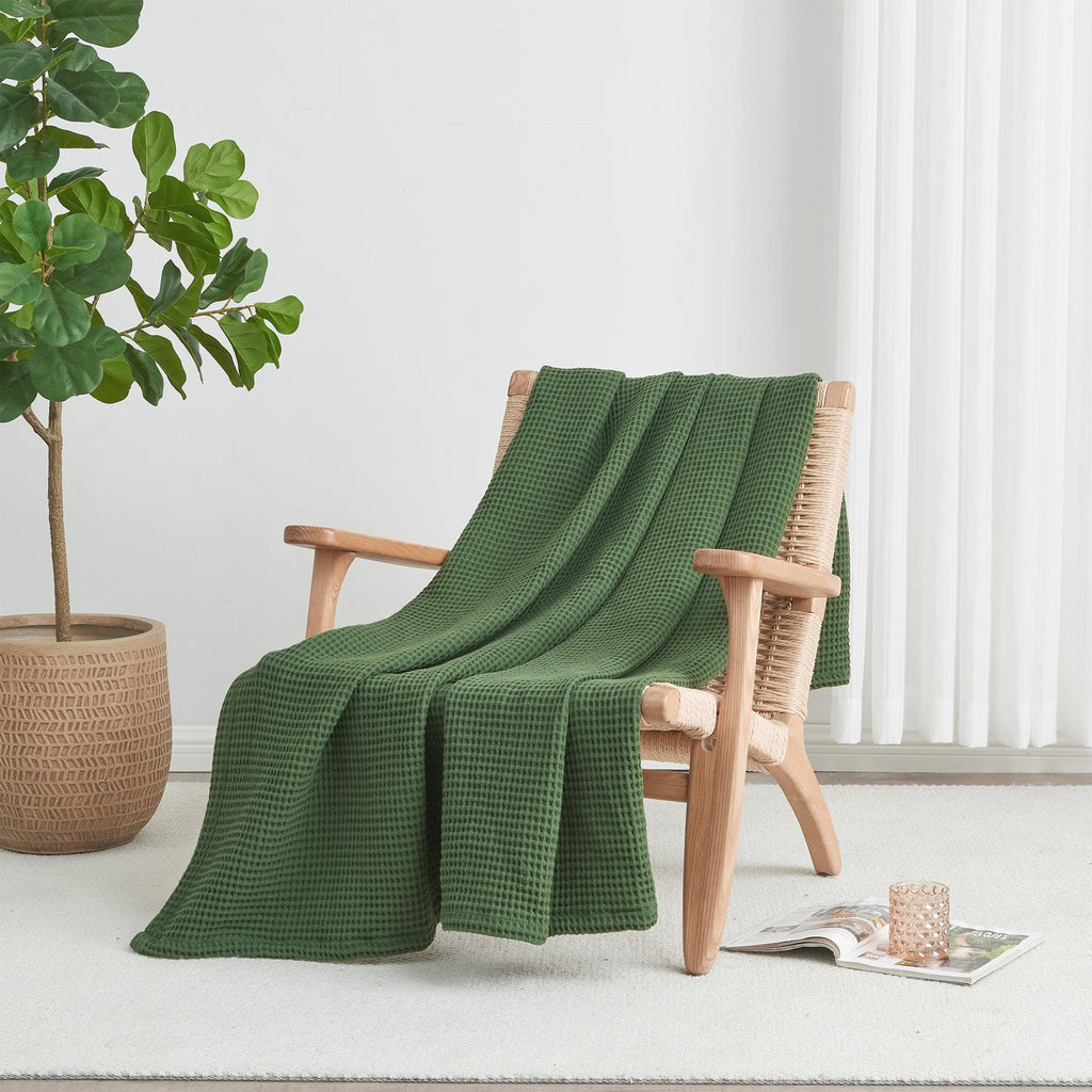 Mikala Cotton Waffle Weave Blanket