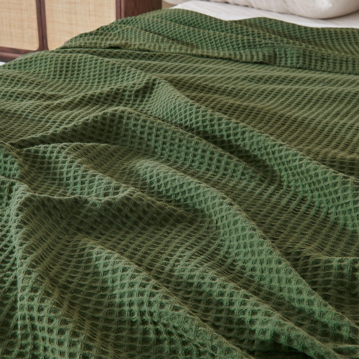 Mikala Cotton Waffle Weave Blanket