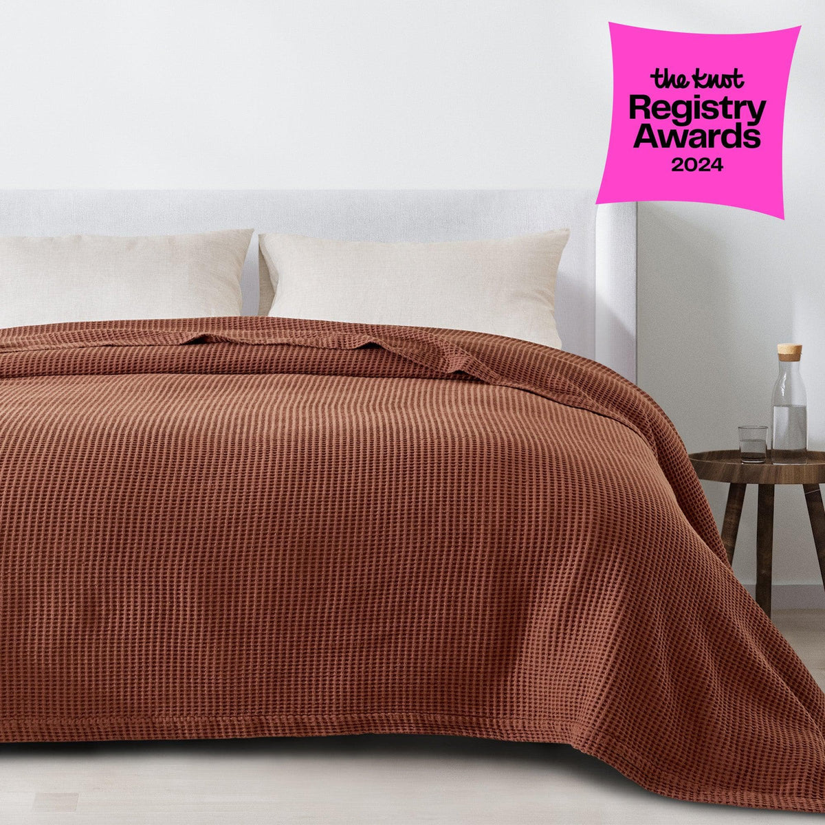 Mikala Cotton Waffle Weave Blanket