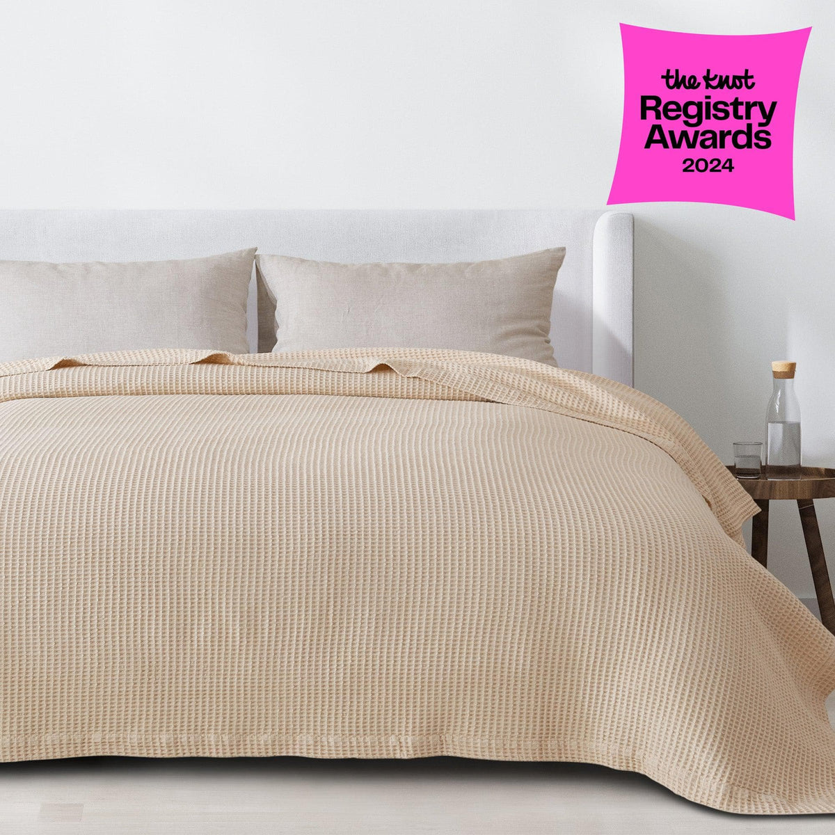 Mikala Cotton Waffle Weave Blanket