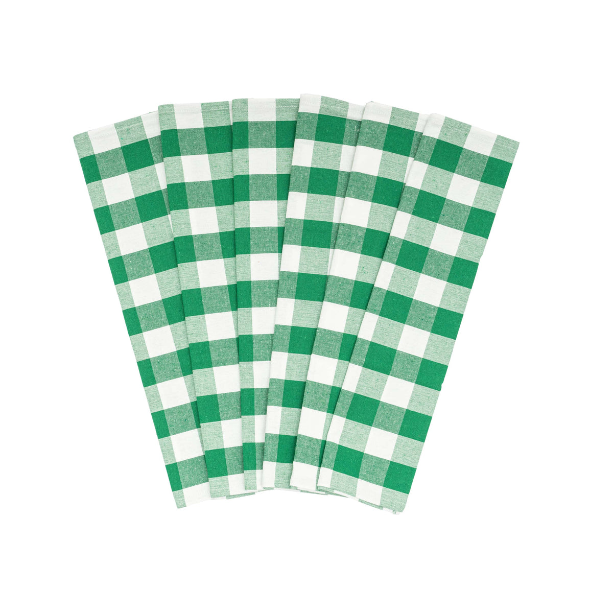 Classic Plaid Kitchen Towels — Set of 6