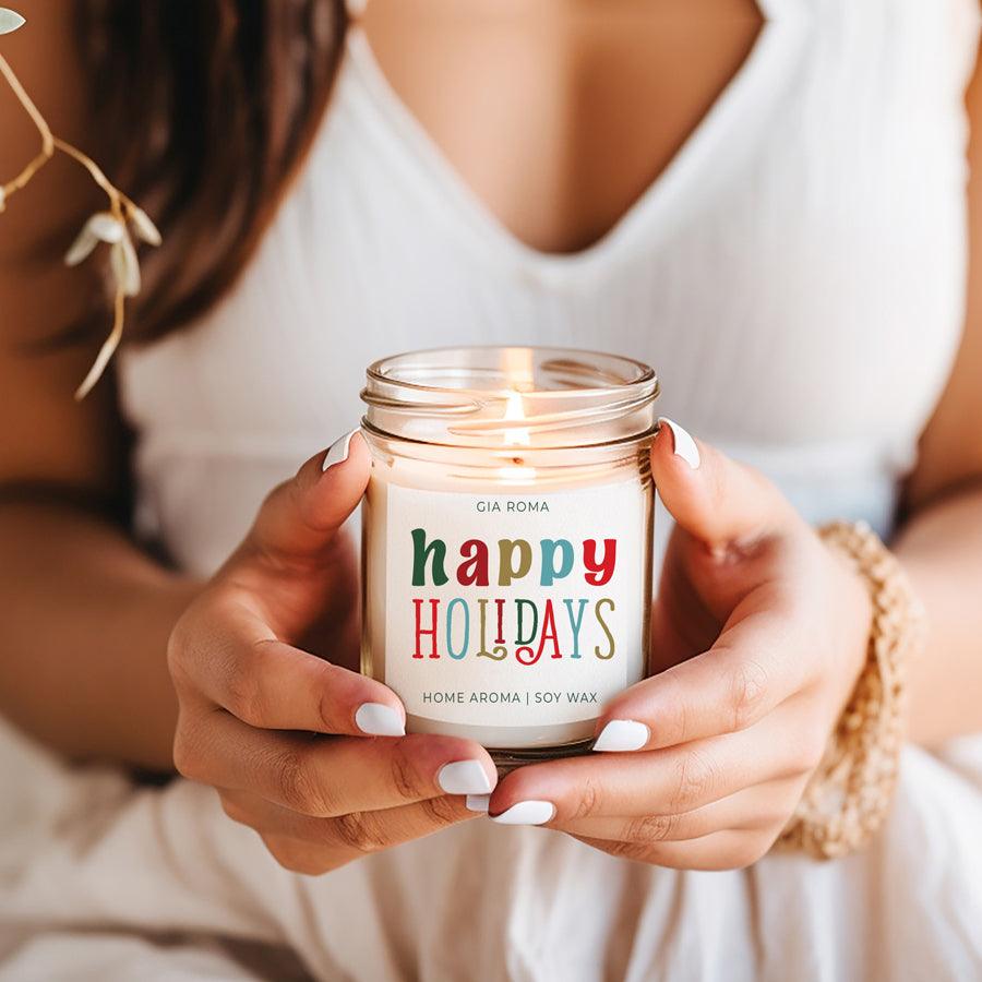 Holiday Soy Candles bulk, modern holiday decor candles farmhouse