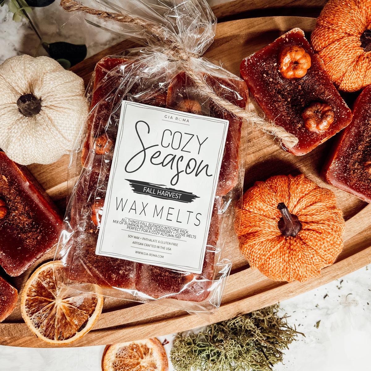 Cozy Season Fall Harvest Wax Melts, Natural Home Fragrances