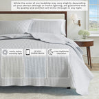 Alicia Solid Channel Stitch Quilt Set