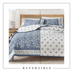 Indira Floral Boho Printed Cotton Quilt Set