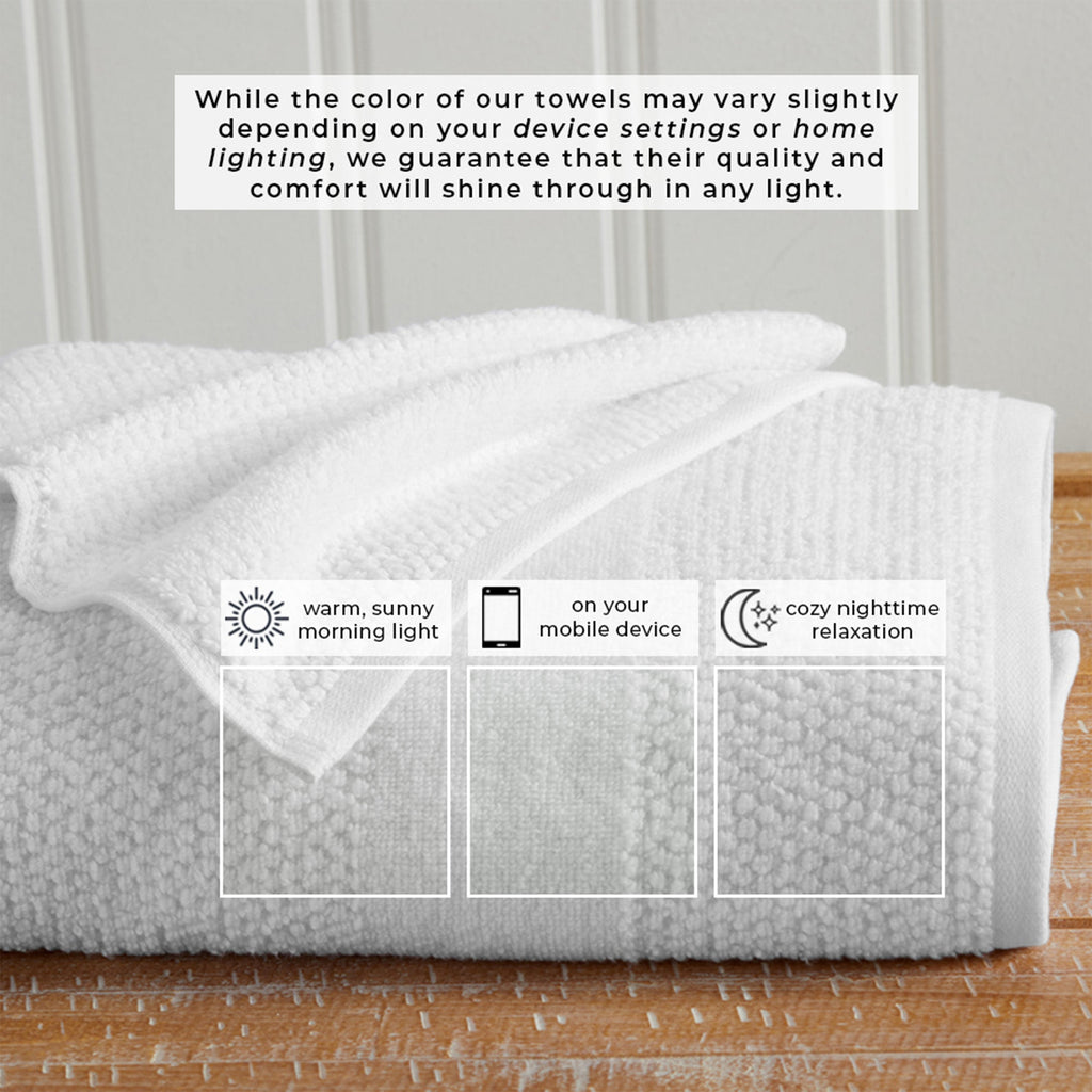 Marbella Collection Woven Texture Bath Towel Set by Great Bay Home