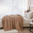 Mikala Cotton Waffle Weave Blanket