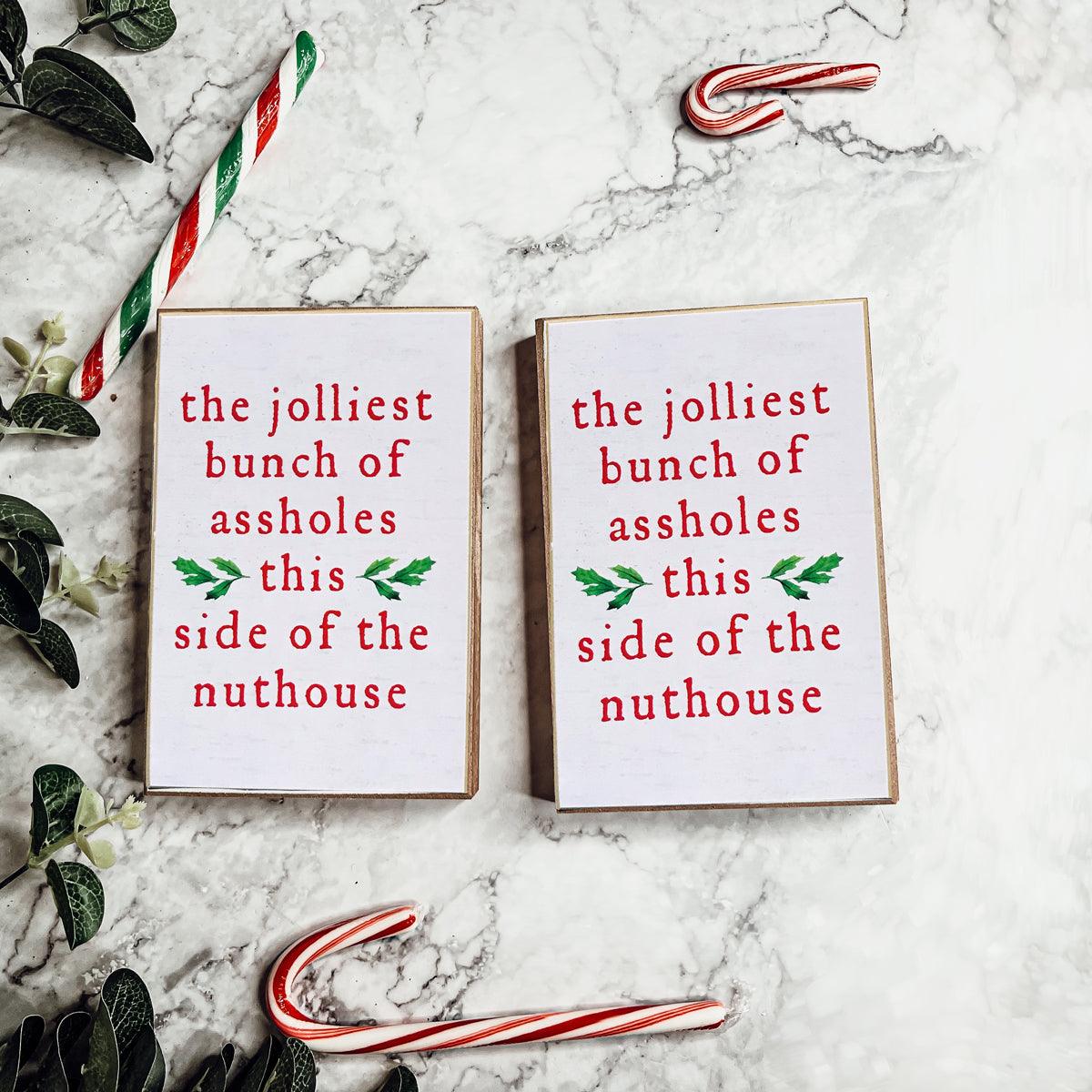 Funny Christmas Sign Decorations, Tiered Tray Hoilday Signs